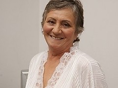 Hairy grandma still works her wet pussy