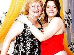 Naughty Beata Makes Granny Evita Cum Hard!